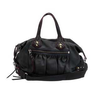 MZ Wallace Nylon Black Shoulder Bag with Stud Accents